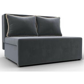 Диван прямой лагуна велюр серый/бежевый выкатной