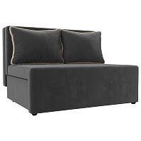 Диван прямой Лагуна Велюр Серый/Бежевый