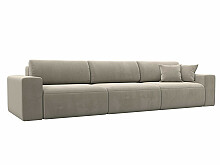 

Диван прямой Лига-036 НПБ Классик Лонг Микровельвет Бежевый