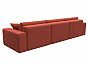 Диван прямой Лига-036 Классик Лонг Микровельвет Коралловый