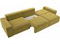 Диван прямой лига-036 нпб классик лонг микровельвет желтый еврокнижка
