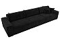 Диван прямой лига-036 нпб классик лонг велюр черный еврокнижка