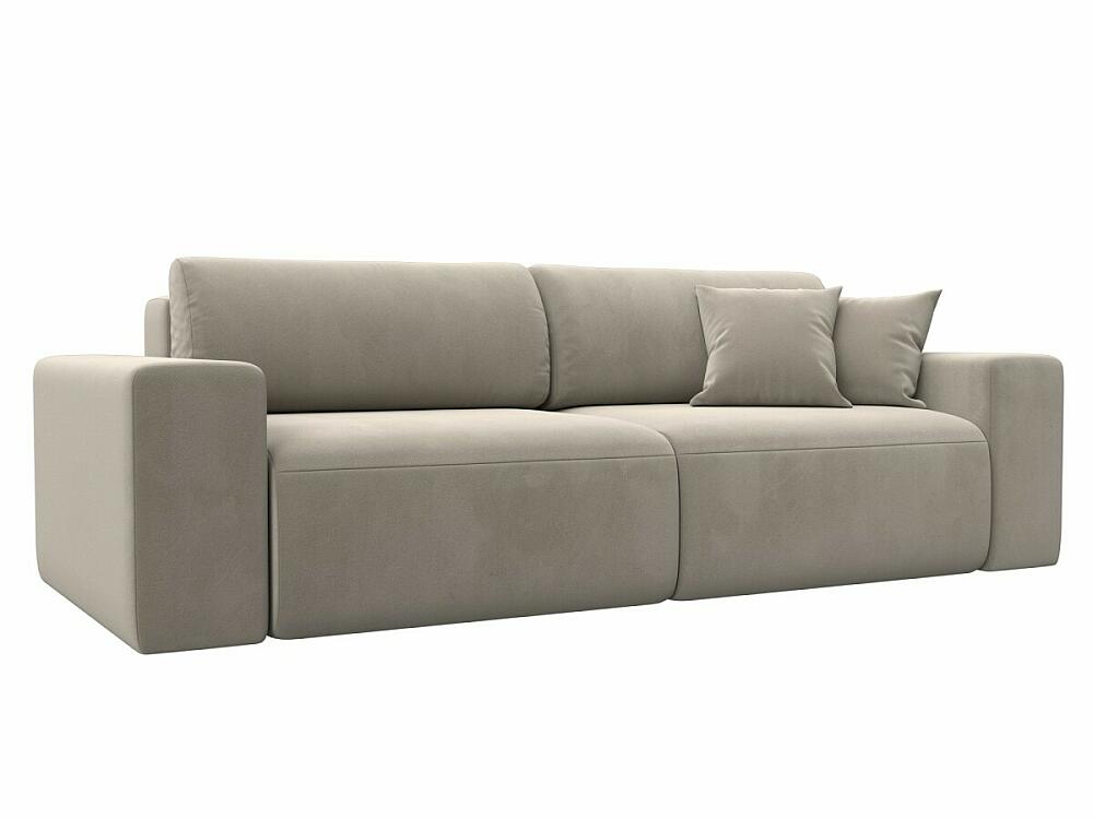 Диван прямой Лига-036 Классик Микровельвет Бежевый модуль для дивана холидей раскладной диван корфу бежевый