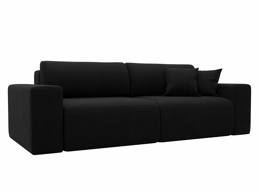 Диван прямой Лига-036 Классик Микровельвет Чёрный диван угловой оливер правый микровельвет чёрный