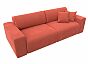 Диван прямой Лига-036 Классик Микровельвет Коралловый