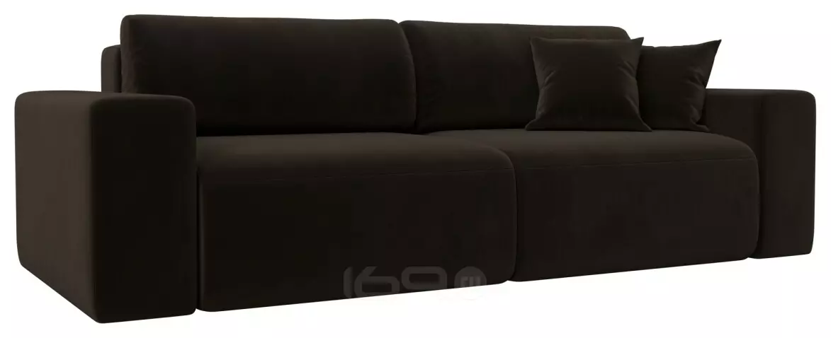 Диван прямой Лига-036 НПБ Классик Микровельвет Коричневый