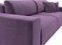 Диван прямой лига-036 нпб классик микровельвет сиреневый еврокнижка