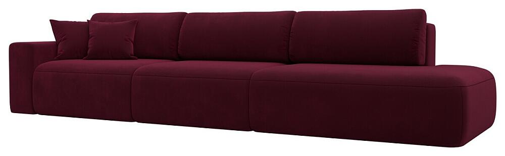 Диван прямой Лига-036 НПБ Модерн Лонг подлокотник слева Микровельвет Бордовый 90999₽