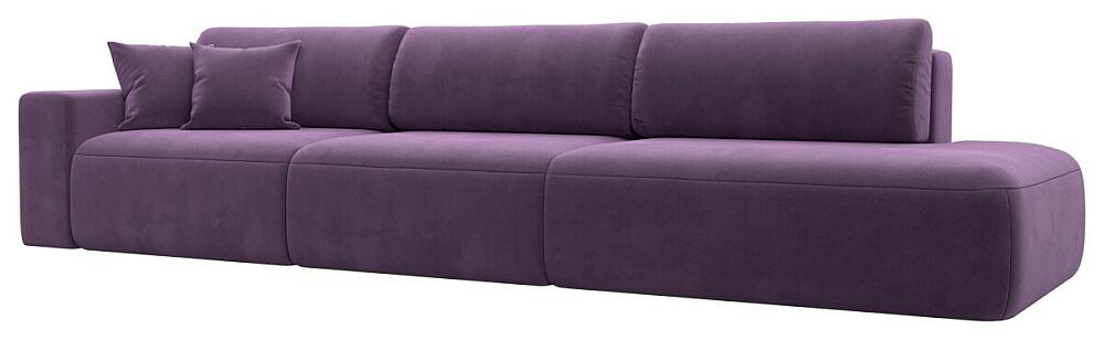 Диван прямой Лига-036 НПБ Модерн Лонг подлокотник слева Микровельвет Сиреневый 90999₽