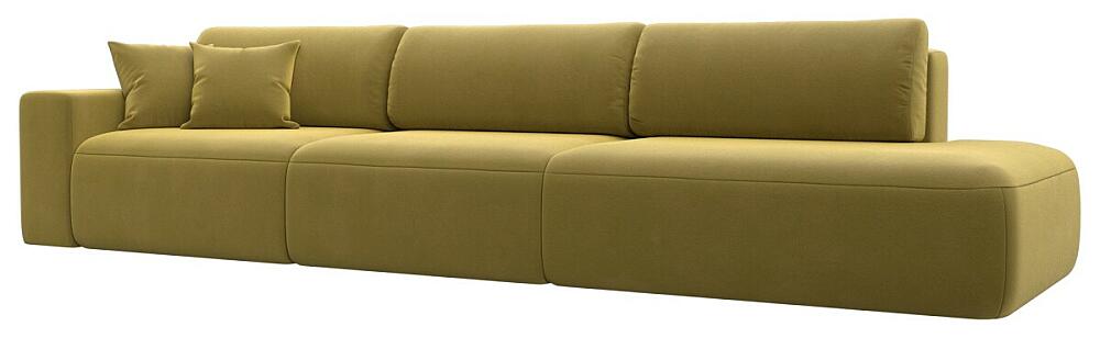 Диван прямой Лига-036 НПБ Модерн Лонг подлокотник слева Микровельвет Желтый 90999₽