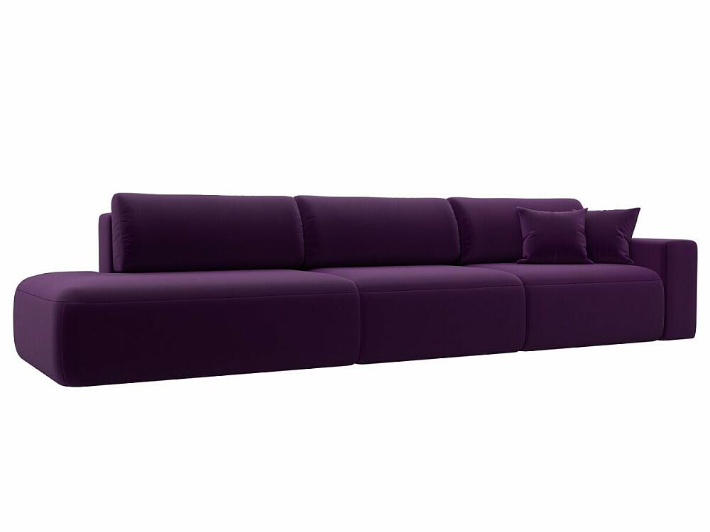 Диван прямой Лига-036 Модерн Лонг подлокотник справа Микровельвет Фиолетовый лента атласная 50 мм × 23 ± 1 м фиолетовый 46