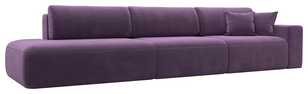 Диван прямой Лига-036 НПБ Модерн Лонг подлокотник справа Микровельвет Сиреневый 90999₽