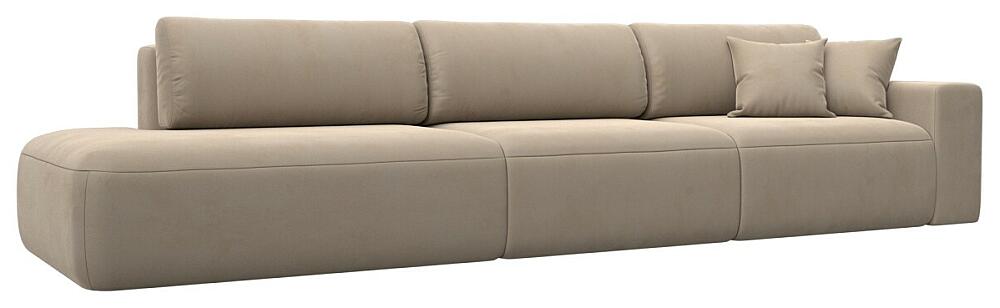 Диван прямой Лига-036 НПБ Модерн Лонг подлокотник справа Велюр Бежевый 93999₽