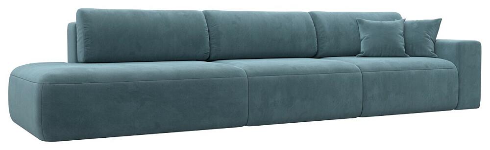 Диван прямой Лига-036 НПБ Модерн Лонг подлокотник справа Велюр Бирюзовый 93999₽