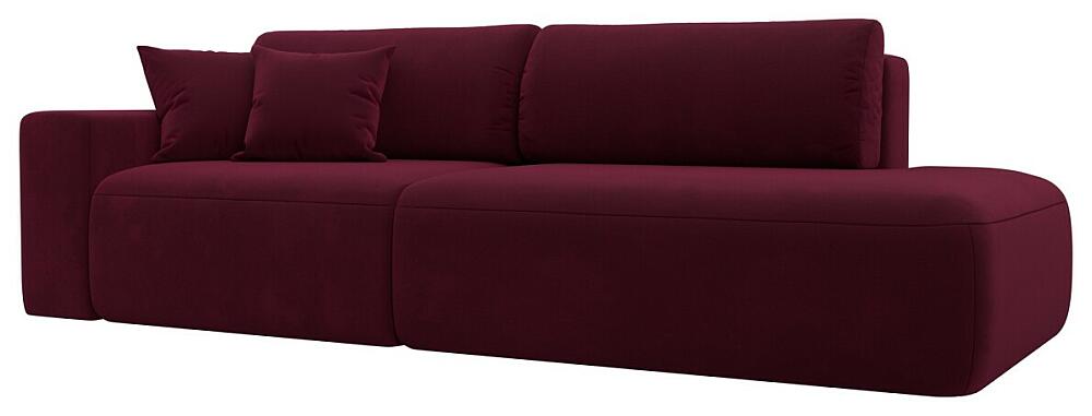 Диван прямой Лига-036 НПБ Модерн подлокотник слева Микровельвет Бордовый 67999₽