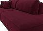 Диван прямой лига-036 нпб модерн подлокотник слева микровельвет бордовый еврокнижка