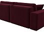 Диван прямой лига-036 нпб модерн подлокотник слева микровельвет бордовый еврокнижка