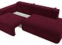 Диван прямой лига-036 нпб модерн подлокотник слева микровельвет бордовый еврокнижка