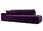 Диван прямой Лига-036 Модерн подлокотник слева Микровельвет Фиолетовый