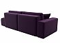 Диван прямой Лига-036 Модерн подлокотник слева Микровельвет Фиолетовый