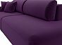 Диван прямой Лига-036 Модерн подлокотник слева Микровельвет Фиолетовый