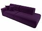 Диван прямой Лига-036 Модерн подлокотник слева Микровельвет Фиолетовый