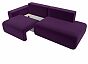 Диван прямой Лига-036 Модерн подлокотник слева Микровельвет Фиолетовый