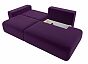 Диван прямой Лига-036 Модерн подлокотник слева Микровельвет Фиолетовый