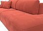 Диван прямой Лига-036 Модерн подлокотник слева Микровельвет Коралловый