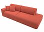 Диван прямой Лига-036 Модерн подлокотник слева Микровельвет Коралловый