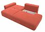 Диван прямой Лига-036 Модерн подлокотник слева Микровельвет Коралловый