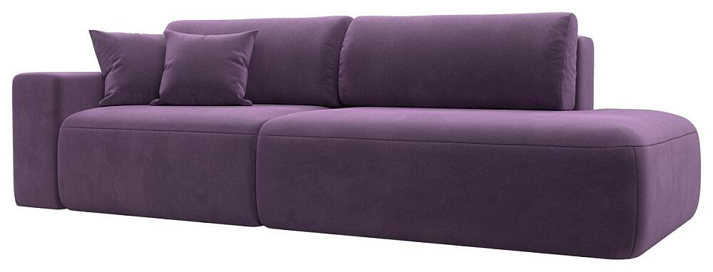 Диван прямой Лига-036 НПБ Модерн подлокотник слева Микровельвет Сиреневый 67999₽
