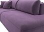 Диван прямой лига-036 нпб модерн подлокотник слева микровельвет сиреневый еврокнижка
