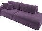 Диван прямой лига-036 нпб модерн подлокотник слева микровельвет сиреневый еврокнижка
