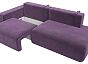 Диван прямой лига-036 нпб модерн подлокотник слева микровельвет сиреневый еврокнижка