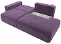 Диван прямой лига-036 нпб модерн подлокотник слева микровельвет сиреневый еврокнижка