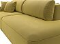 Диван прямой лига-036 нпб модерн подлокотник слева микровельвет желтый еврокнижка