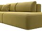 Диван прямой лига-036 нпб модерн подлокотник слева микровельвет желтый еврокнижка