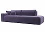 Диван прямой Лига-036 Модерн подлокотник слева Велюр Фиолетовый