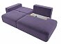 Диван прямой Лига-036 Модерн подлокотник слева Велюр Фиолетовый