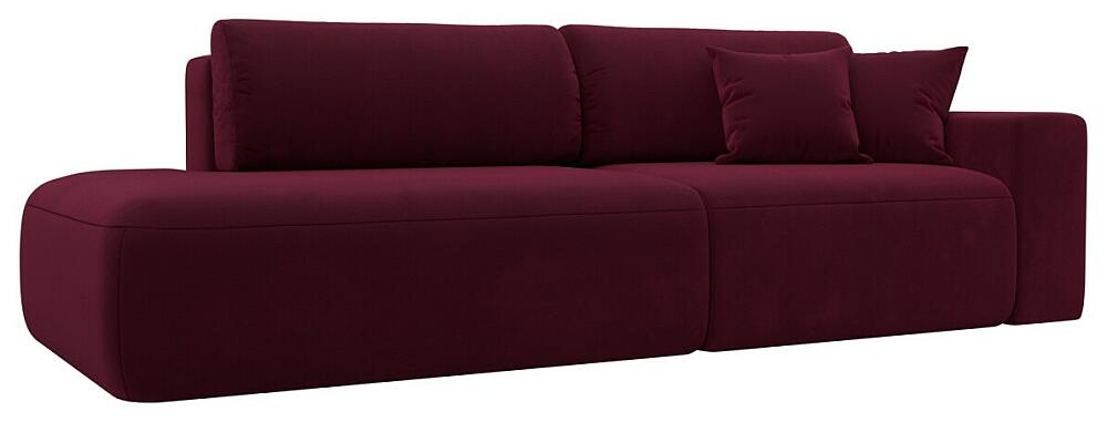 Диван прямой Лига-036 НПБ Модерн подлокотник справа Микровельвет Бордовый 67999₽
