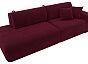 Диван прямой лига-036 нпб модерн подлокотник справа микровельвет бордовый еврокнижка