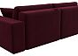 Диван прямой лига-036 нпб модерн подлокотник справа микровельвет бордовый еврокнижка