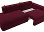 Диван прямой лига-036 нпб модерн подлокотник справа микровельвет бордовый еврокнижка