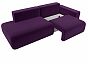 Диван прямой Лига-036 Модерн подлокотник справа Микровельвет Фиолетовый