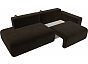 Диван прямой лига-036 нпб модерн подлокотник справа микровельвет коричневый еврокнижка