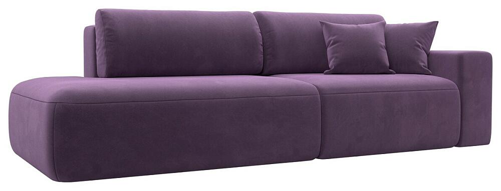 Диван прямой Лига-036 НПБ Модерн подлокотник справа Микровельвет Сиреневый 67999₽