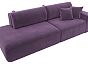 Диван прямой лига-036 нпб модерн подлокотник справа микровельвет сиреневый еврокнижка