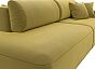 Диван прямой лига-036 нпб модерн подлокотник справа микровельвет желтый еврокнижка