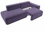 Диван прямой Лига-036 Модерн подлокотник справа Велюр Фиолетовый